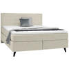BOXSPRINGBETT 180/200 cm  in Hellgrau  - Hellgrau/Schwarz, Konventionell, Holz/Textil (180/200cm) - Voleo