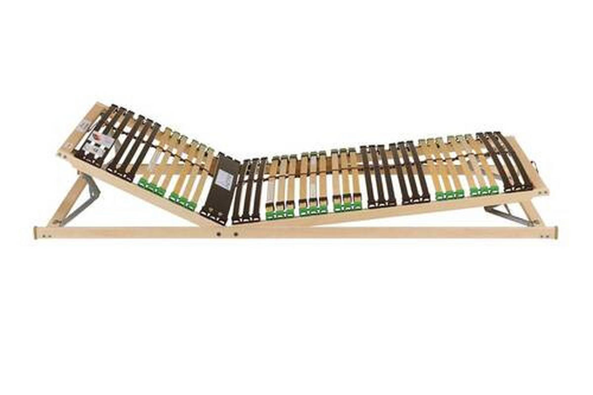 LATTENROST 90/200 cm Kopfteil, Fußteil verstellbar, Birke, Buche  - Naturfarben/Braun, Basics, Holz/Kunststoff (90/200cm) - Bio:Vio