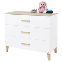 WICKELKOMMODE LUMI 110/101/56-77 cm  - Eichefarben/Weiß, Design, Holz/Holzwerkstoff (110/101/56-77cm) - Pinolino