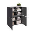 HIGHBOARD  99,4/119,4/39,8 cm  - Anthrazit/Schwarz, Design, Holzwerkstoff/Kunststoff (99,4/119,4/39,8cm) - Xora