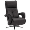RELAXSESSEL in Leder Dunkelbraun  - Chromfarben/Dunkelbraun, Design, Leder/Metall (77/110/87cm) - Valdera