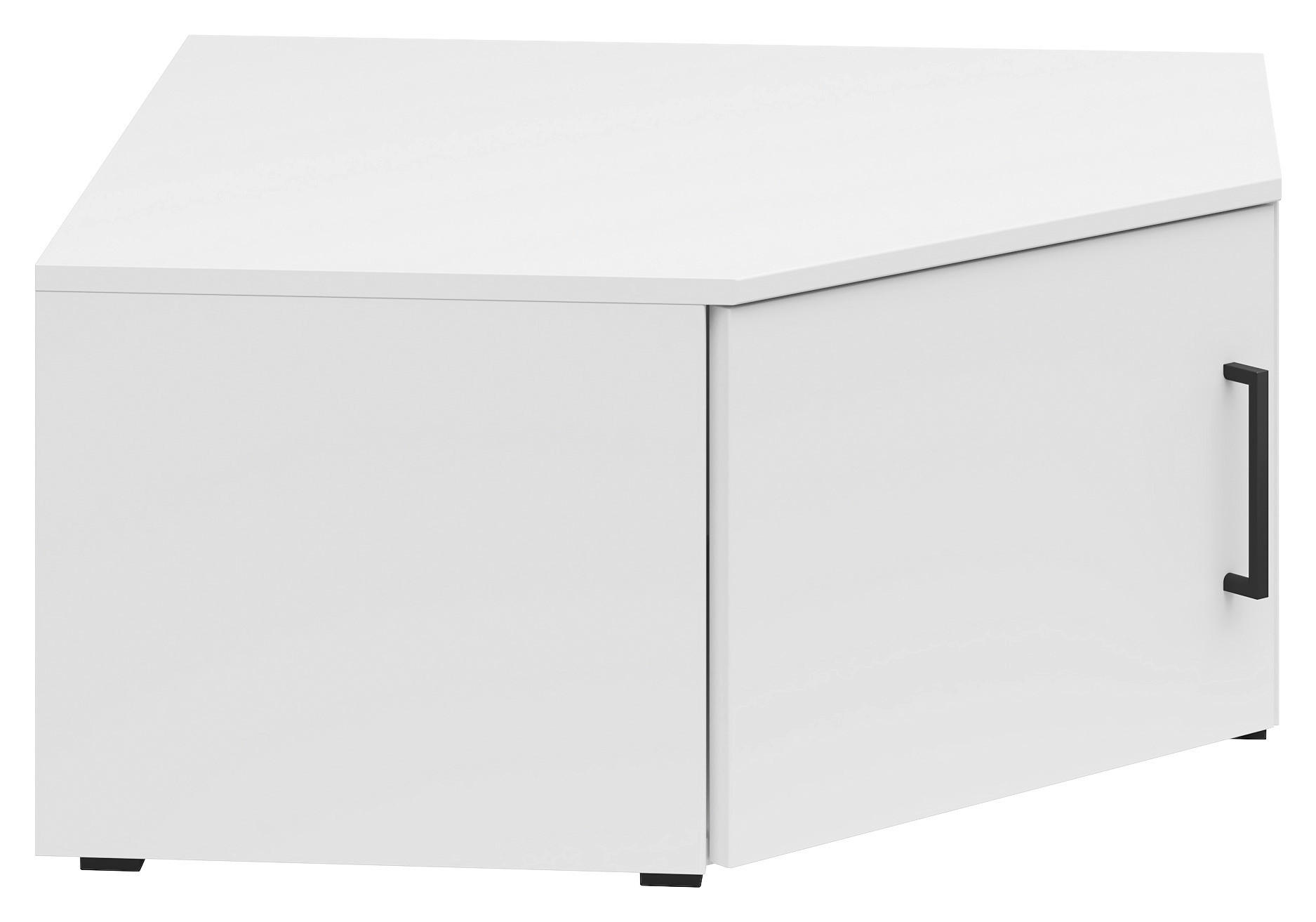 AUFSATZSCHRANK 71,5/35/71,5 cm   - Schwarz/Weiß, MODERN, Holzwerkstoff/Kunststoff (71,5/35/71,5cm) - Carryhome