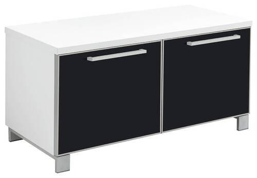 GARDEROBENBANK Anthrazit, Weiß  - Chromfarben/Anthrazit, Design, Glas/Metall (84/45/40cm)