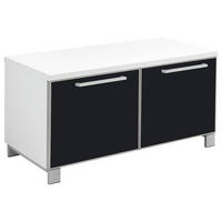 GARDEROBENBANK Santina  in 84/45/40 cm  - Chromfarben/Anthrazit, Design, Glas/Metall (84/45/40cm)