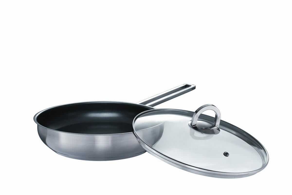 KOCHTOPFSET ALARA 8-teilig  - Klar/Edelstahlfarben, Basics, Glas/Metall - GSW