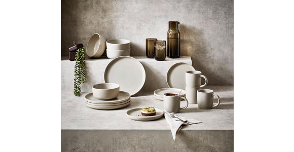 KOMBISERVICE Taupe Salerno 16-teilig 4 Personen  - Taupe, Trend, Keramik - Novel