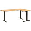 ECKSCHREIBTISCH 180/120/74,5-119 cm  in Schwarz, Eichefarben  - Eichefarben/Schwarz, MODERN, Holzwerkstoff/Metall (180/120/74,5-119cm) - MID.YOU