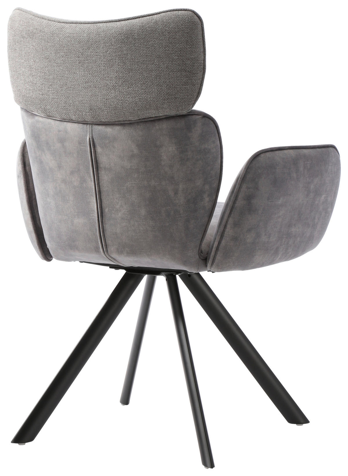 ARMLEHNSTUHL  in Eisen Webstoff  - Schwarz/Grau, Design, Textil/Metall (64,5/93/61cm) - Hom`in