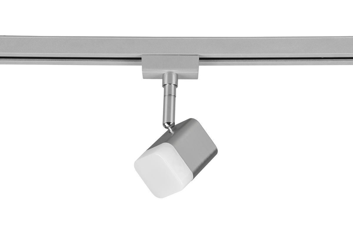 SCHIENENSYSTEM-STRAHLER - Nickelfarben, Basics, Metall (5,0/14,0/8,5cm) - Trio Leuchten