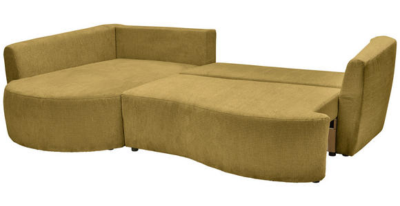 ECKSOFA Senfgelb Chenille  - Senfgelb/Schwarz, MODERN, Kunststoff/Textil (179/287cm) - Carryhome