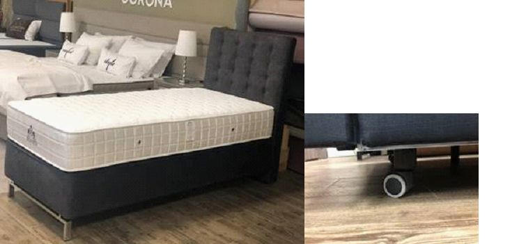 BOXSPRING KREVET 80/200 cm     siva  - siva/crna, Moderno, drvo (80/200cm) - Hom`in