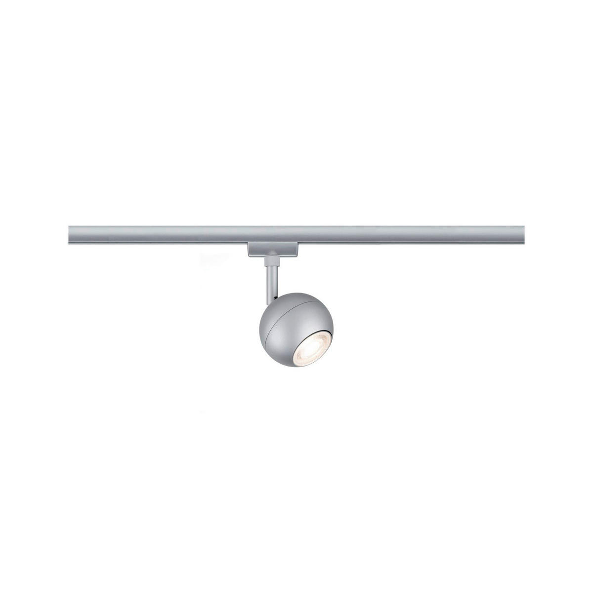SCHIENENSYSTEM-STRAHLER - Chromfarben/Opal, Design, Metall (8,0/15,9cm) - Paulmann