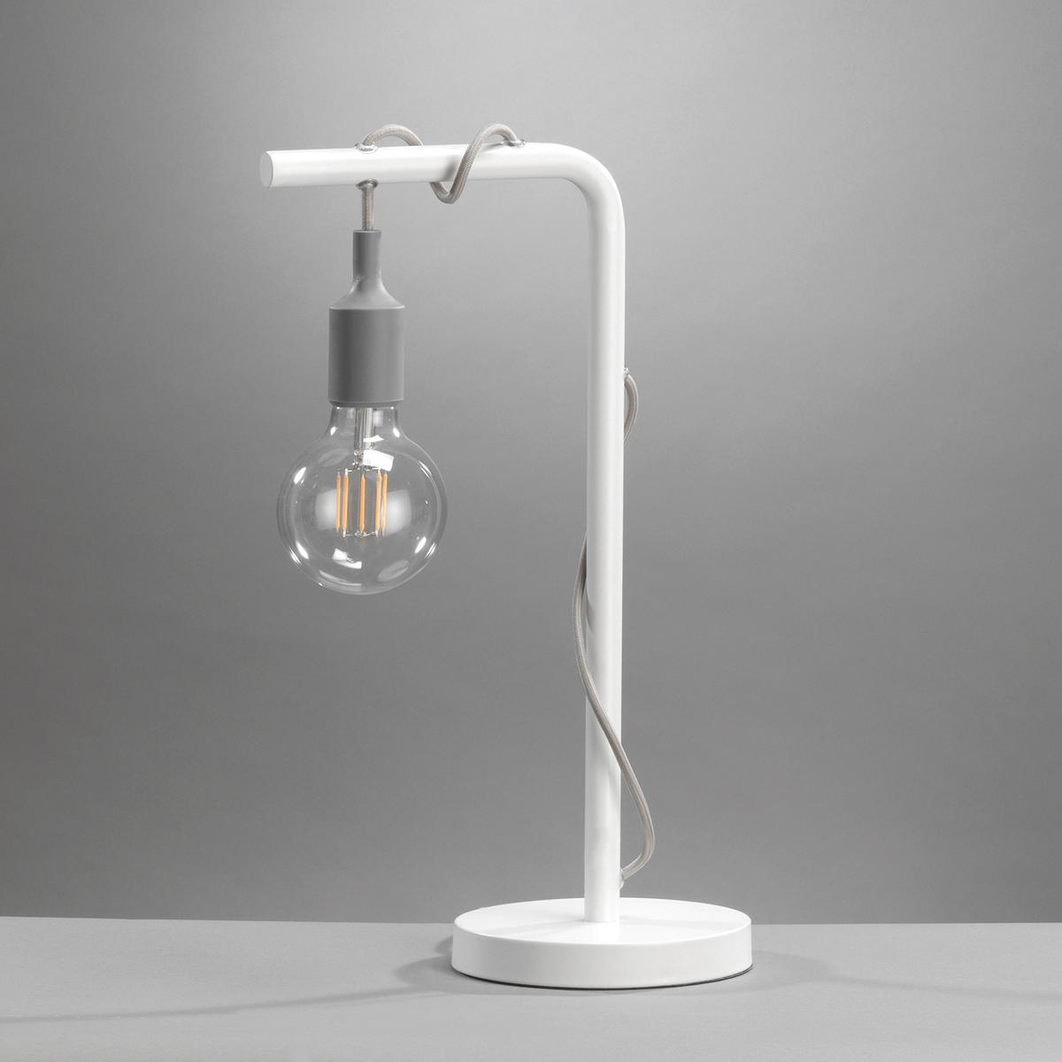 TISCHLEUCHTE 30/15/48 cm   - Perlmutt/Schwarz, Basics, Kunststoff/Metall (30/15/48cm)