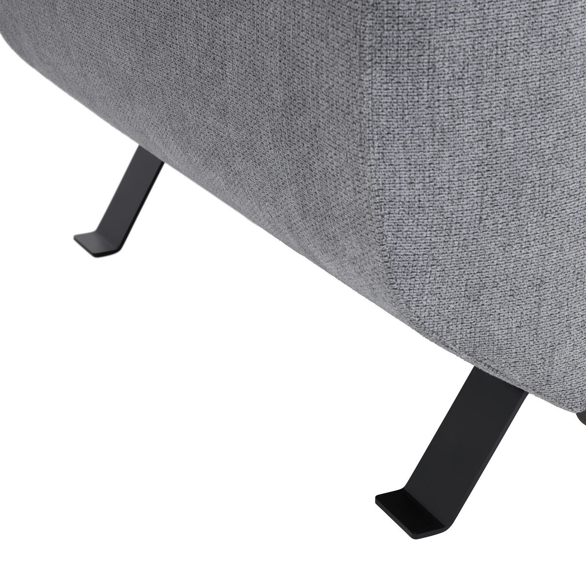 HÖRNSOFFA i vävt tyg grå  - grå/svart, Modern, metall/textil (198/257cm) - MID.YOU