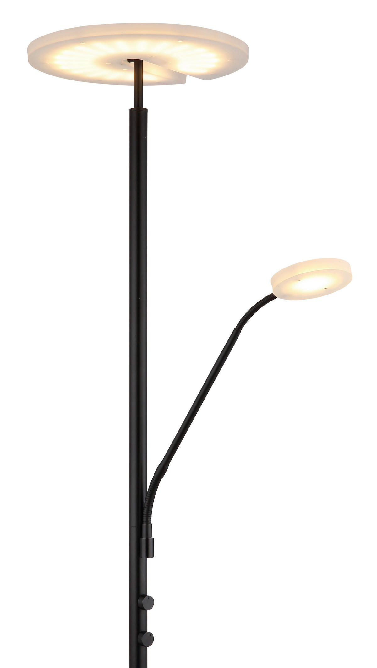 LED SVJETILJKA PODNA STANFORD  - prozirno/crna, Design, metal/plastika (30/180cm) - Globo