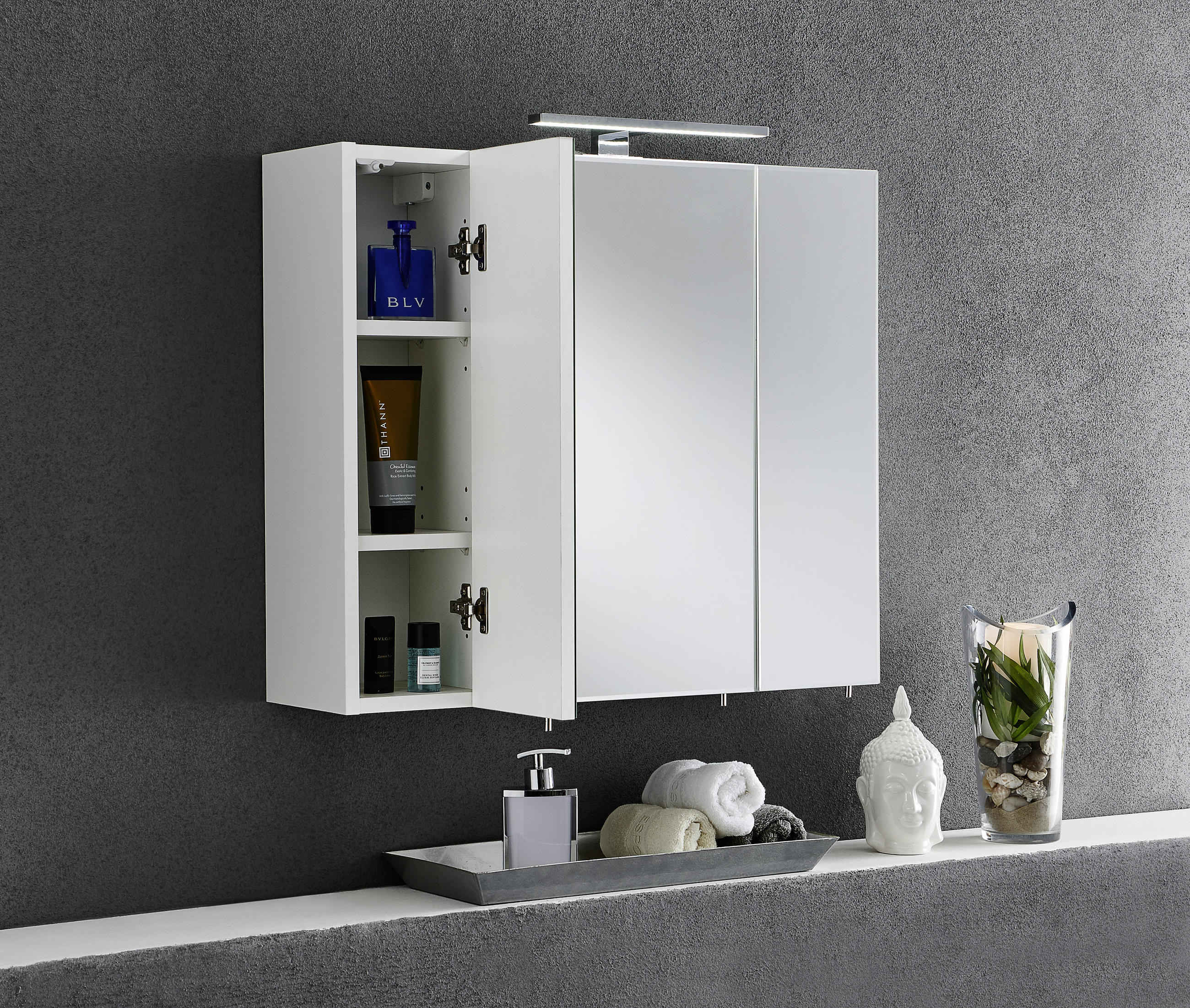 SPIEGELSCHRANK 70/60/20 cm  - Weiß, Basics, Glas/Holzwerkstoff (70/60/20cm) - Xora