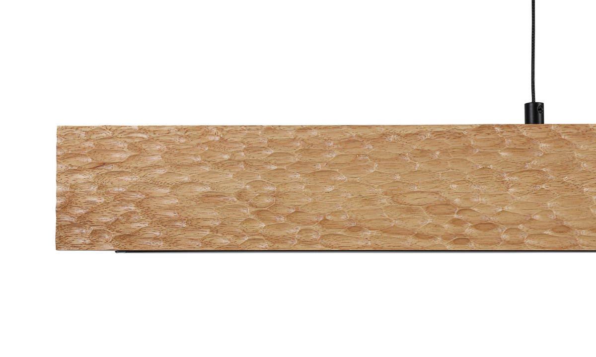HÄNGELEUCHTE 100/6/120 cm  - Schwarz/Naturfarben, Trend, Holz/Kunststoff (100/6/120cm) - Collett's Monde