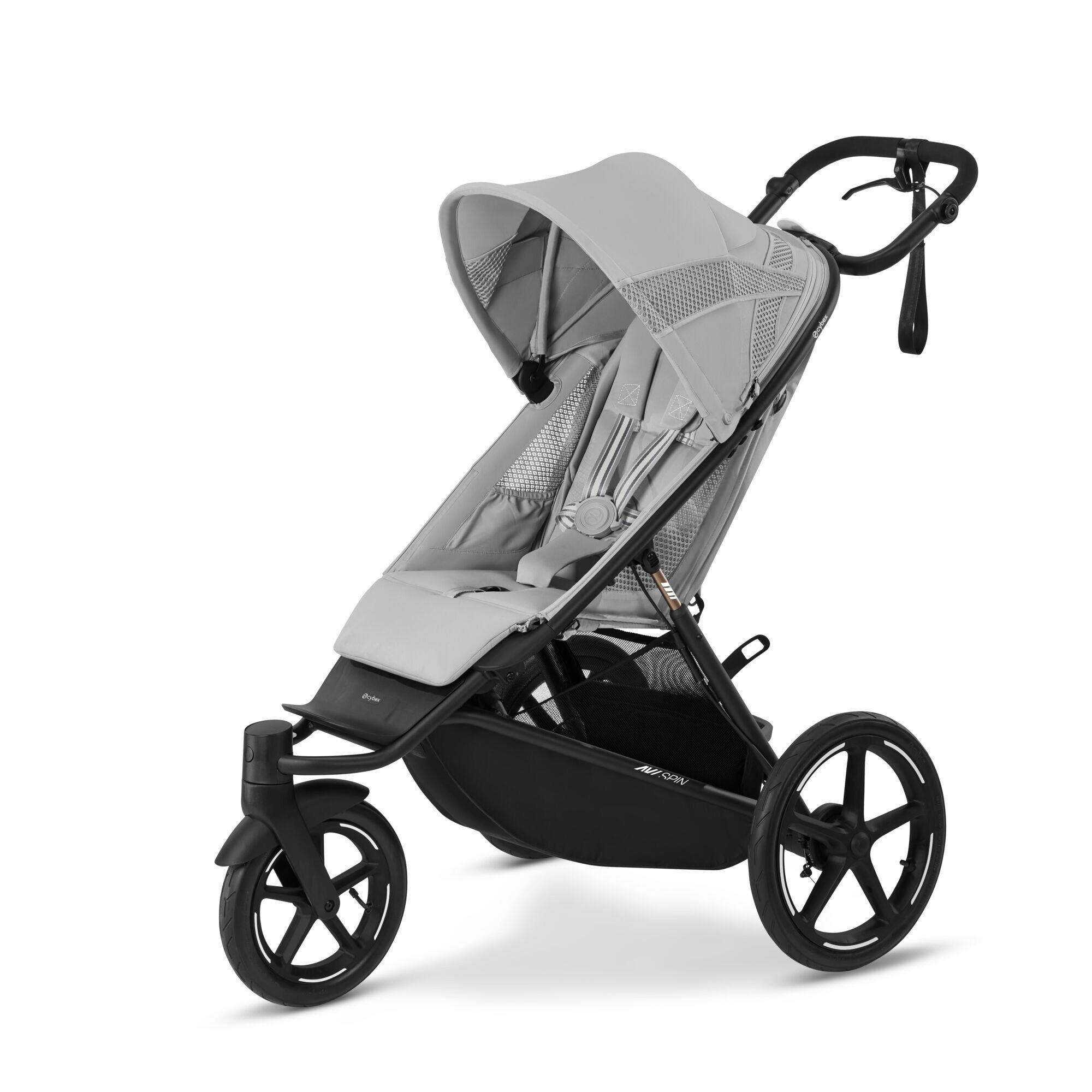 JOGGER Avi Spin  - Hellgrau/Schwarz, LIFESTYLE, Textil (118,5/68,5/113cm) - cybex GOLD
