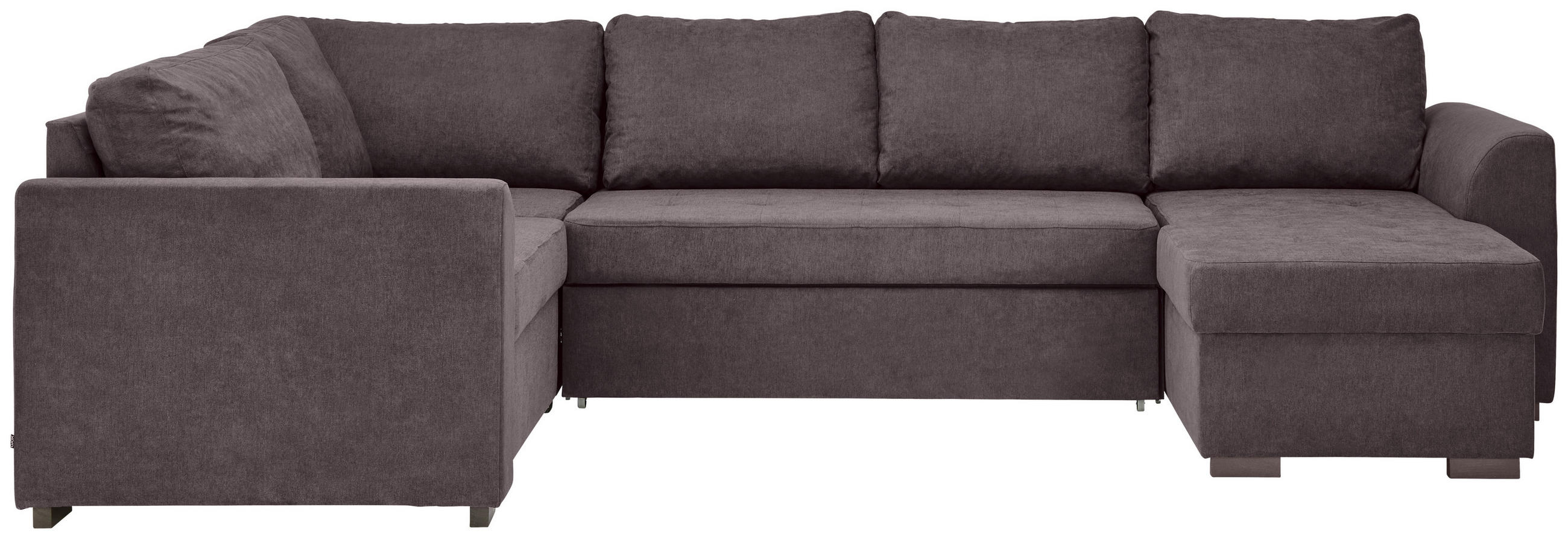 WOHNLANDSCHAFT inkl.Funktionen Dunkelgrau Webstoff  - Dunkelgrau/Schwarz, Design, Kunststoff/Textil (205/311/160cm) - Xora