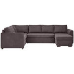 WOHNLANDSCHAFT  in Webstoff Dunkelgrau  - Dunkelgrau/Schwarz, Design, Kunststoff/Textil (205/311/160cm) - Xora