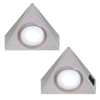 UNTERBAULEUCHTEN-SET - Edelstahlfarben, Basics, Metall (18,50/24/9,5cm) - HKT