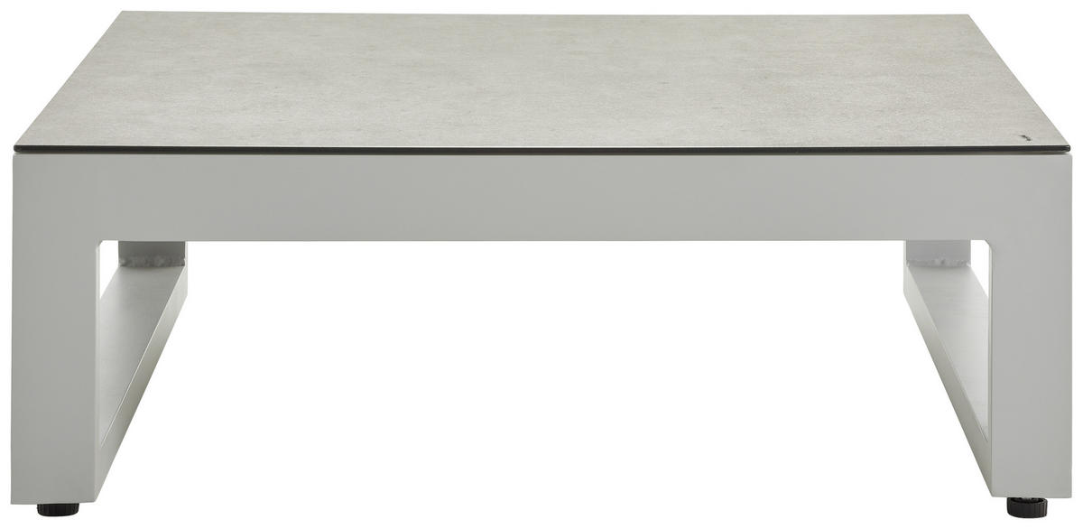 LOUNGETISCH 90/78/26 cm Metall  - Hellgrau, Design, Glas/Metall (90/78/26cm) - Amatio