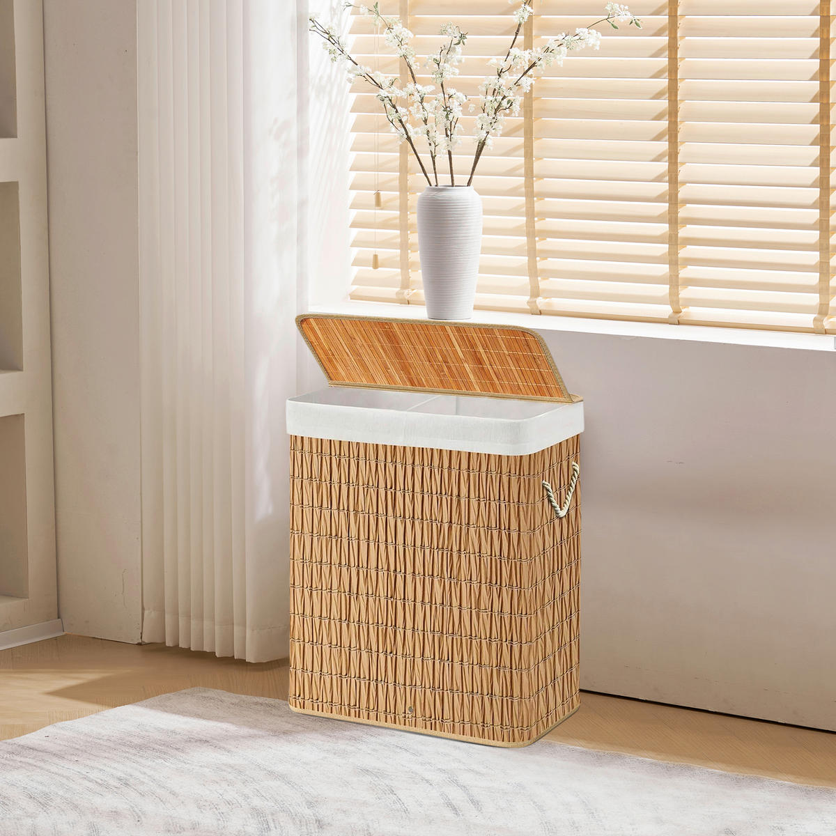 WÄSCHEKORB - Braun, MODERN, Kunststoff (52/63/32cm) - MID.YOU