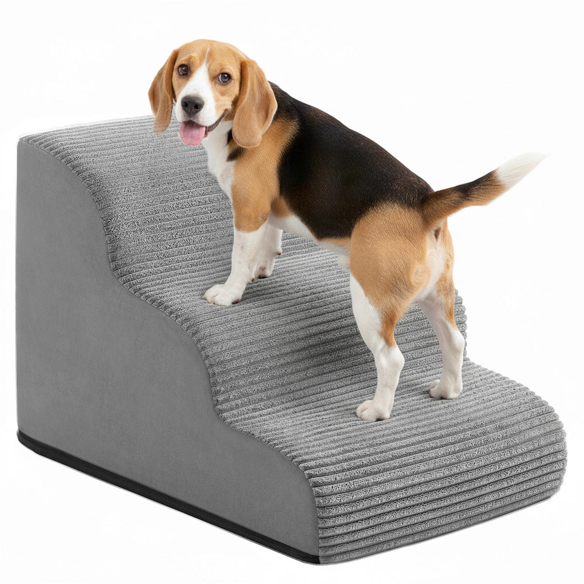 TIERTREPPE - Grau, Trend, Kunststoff/Textil (57/40/40cm) - Boxxx