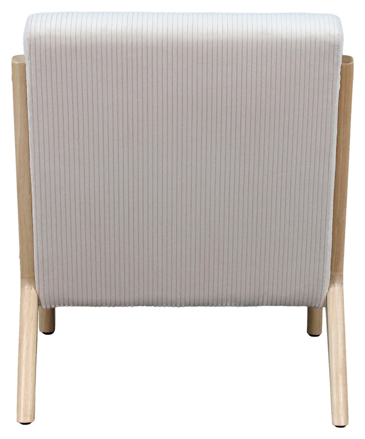SESSEL in Cord Elfenbein  - Elfenbein/Braun, Basics, Holz/Textil (65/81/76cm) - MID.YOU