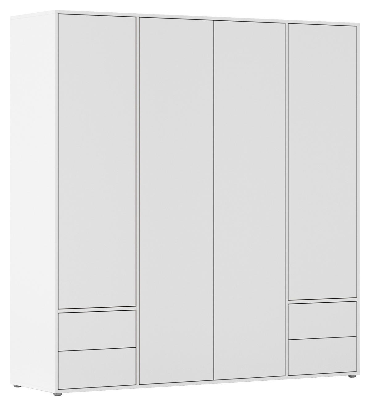 DREHTÜRENSCHRANK Weiss  - Weiss, Modern, Holzwerkstoff (187/194/53cm) - Rauch Möbel