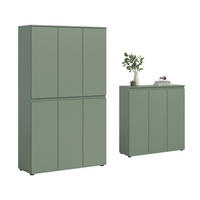 GARDEROBENSCHRANK  in 235/175/37 cm  - Schwarz/Graugrün, Design, Holzwerkstoff/Kunststoff (235/175/37cm) - Livetastic