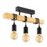 DECKENLEUCHTE - Schwarz/Braun, KONVENTIONELL, Holz/Metall (55/10,5/26,5cm) DECKENLEUCHTE - Schwarz/Braun, KONVENTIONELL, Holz/Metall (55/10,5/26,5cm)