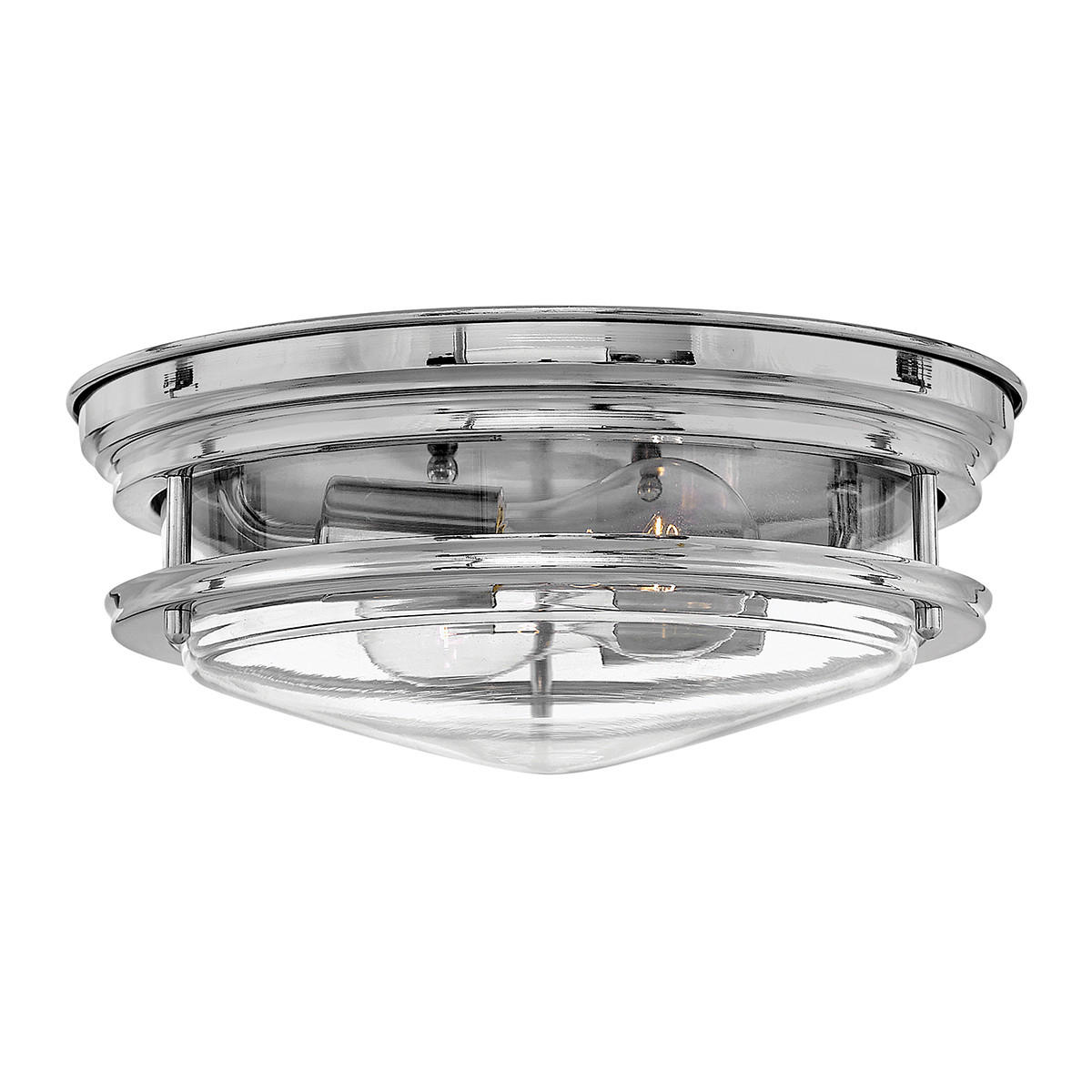 DECKENLEUCHTE Hadrian 30.5/11.7 cm   - Chromfarben, KONVENTIONELL, Glas/Metall (30.5/11.7cm) - Elstead Lighting