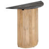 KONSOLENTISCH Mangoholz vollmassiv Naturfarben, Schwarz  - Schwarz/Naturfarben, Design, Holz/Stein (100/76/40cm) - Livetastic