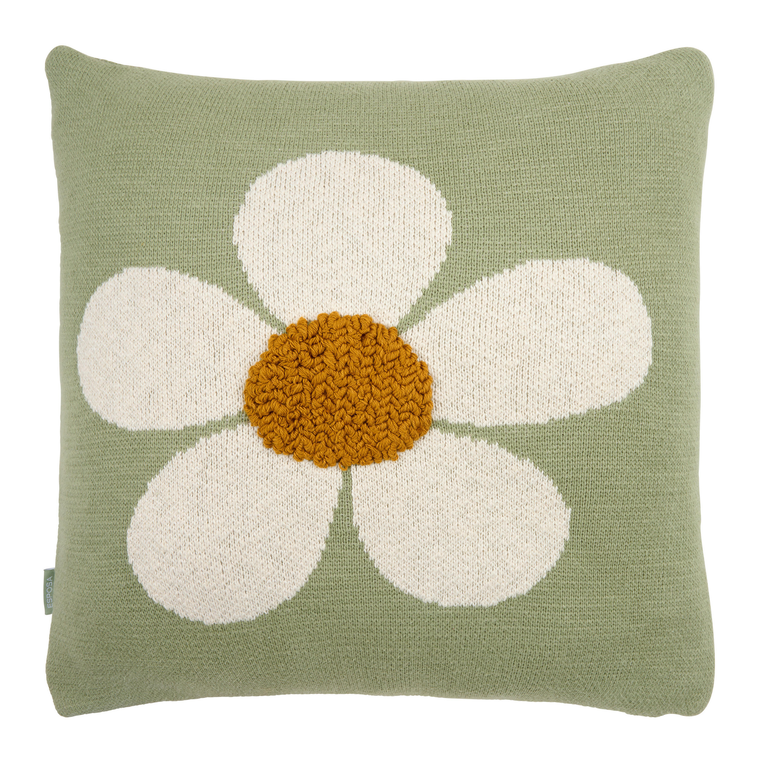 Pernă Decorativă 50/50 cm  - auriu/verde mentă, Trend, textil (50/50cm) - Esposa