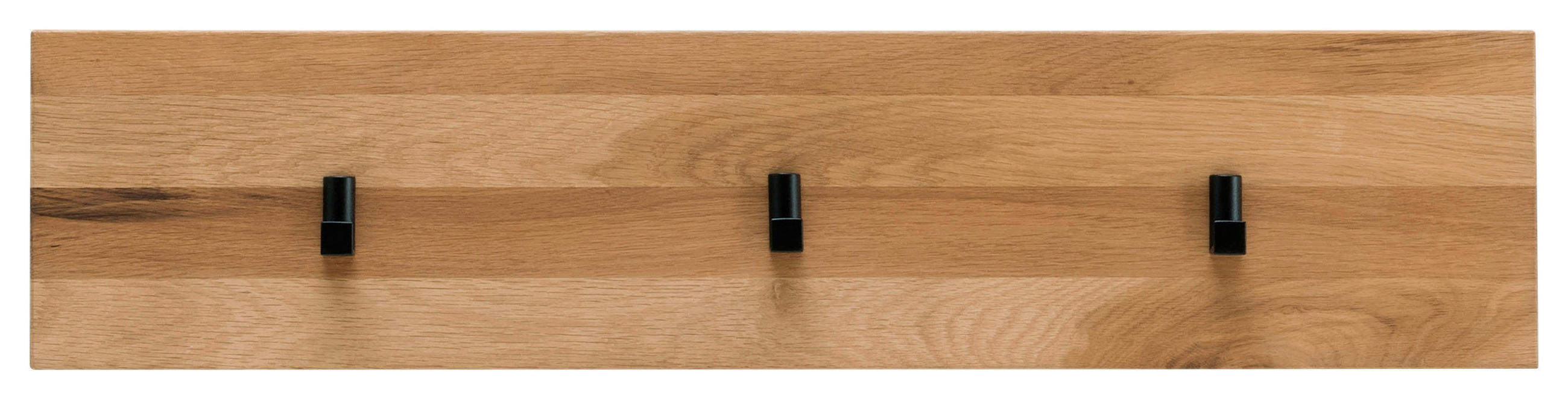 HAKENLEISTE  in Wildeiche massiv, Hartholz Eichefarben  - Eichefarben, MODERN, Holz (80/18/4cm)