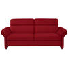 3-SITZER-SOFA in Echtleder Rot  - Rot/Alufarben, KONVENTIONELL, Leder/Metall (228/96/92cm) - Beldomo Premium