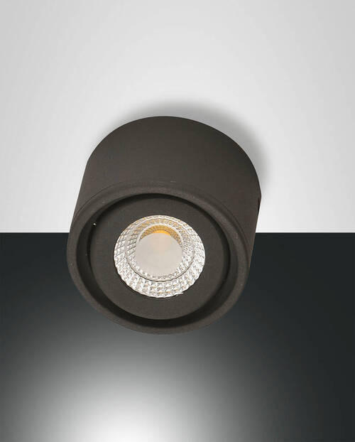 LED-DECKENLEUCHTE Anzio 5/8 cm   - Anthrazit, KONVENTIONELL, Kunststoff/Metall (5/8cm) - Fabas Luce