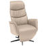RELAXSESSEL in Leder Sandfarben - Sandfarben/Schwarz, Design, Leder/Metall (77/114/86cm) - Welnova RELAXSESSEL in Leder Sandfarben - Sandfarben/Schwarz, Design, Leder/Metall (77/114/86cm) - Welnova