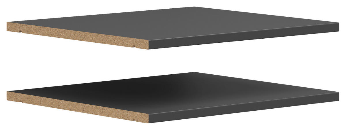 EINLEGEBODEN 42/1,5/36 cm   - Graphitfarben, Modern, Holzwerkstoff (42/1,5/36cm) - Carryhome