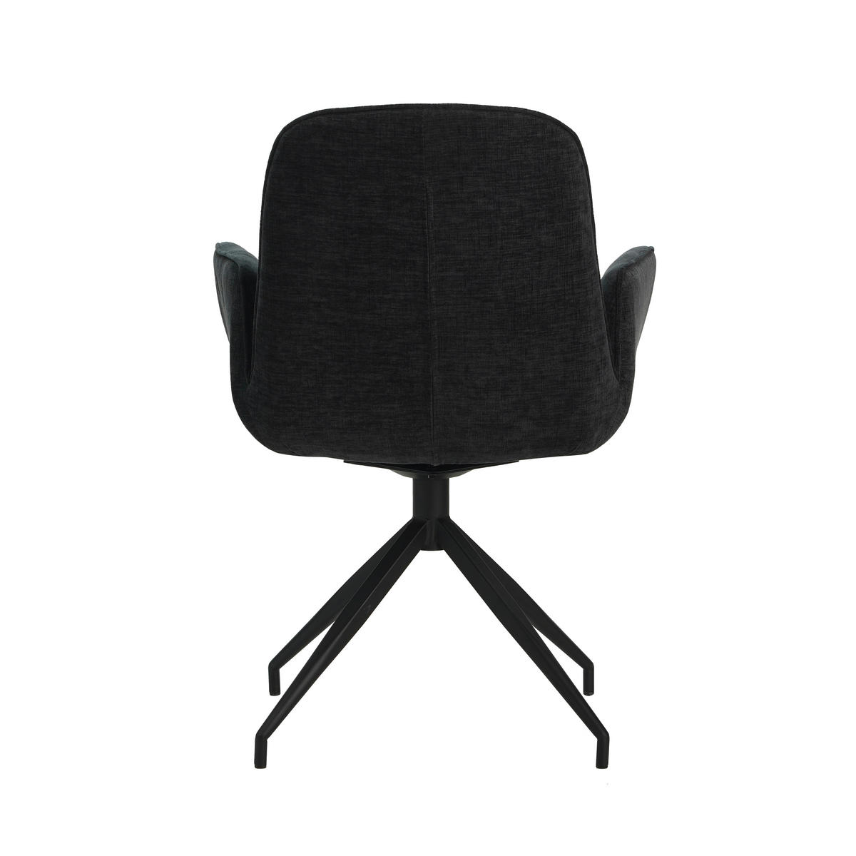 ŽIDLE S PODRUČKAMI, žinylka, černá - černá, Moderní, kov/textil (61/89/62cm) - MID.YOU