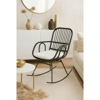 SCHAUKELSTUHL in Schwarz  - Schwarz, Natur, Holz/Metall (57/95/84cm) - MID.YOU