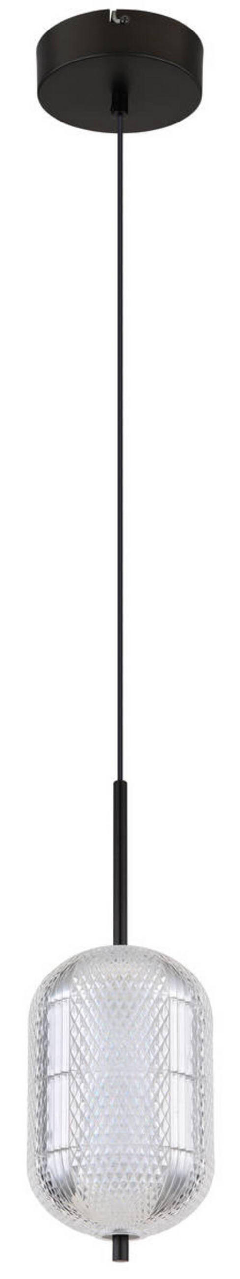 LED SVJETILJKA VISEĆA  15/120 cm       - prozirno/crna, Konvencionalno, metal/plastika (15/120cm) - Globo