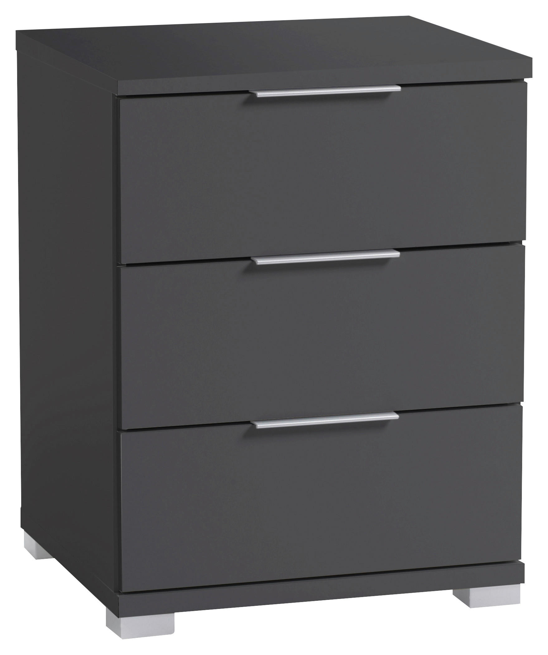 NACHTSCHRANK 46/61/42 cm  - Alufarben/Graphitfarben, KONVENTIONELL, Holzwerkstoff/Kunststoff (46/61/42cm) - Boxxx