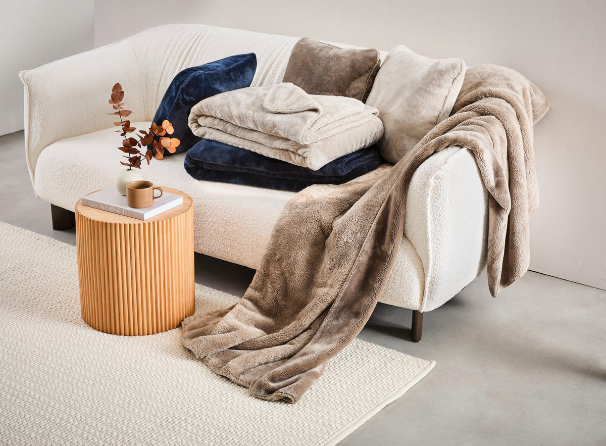 KISSENBEZUG KREPPA 48/48 cm  - Mokka, Basics, Textil (48/48cm) - Dieter Knoll