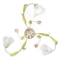 DECKENLEUCHTE 63/20 cm   - Pink/Weiß, KONVENTIONELL, Glas/Metall (63/20cm)