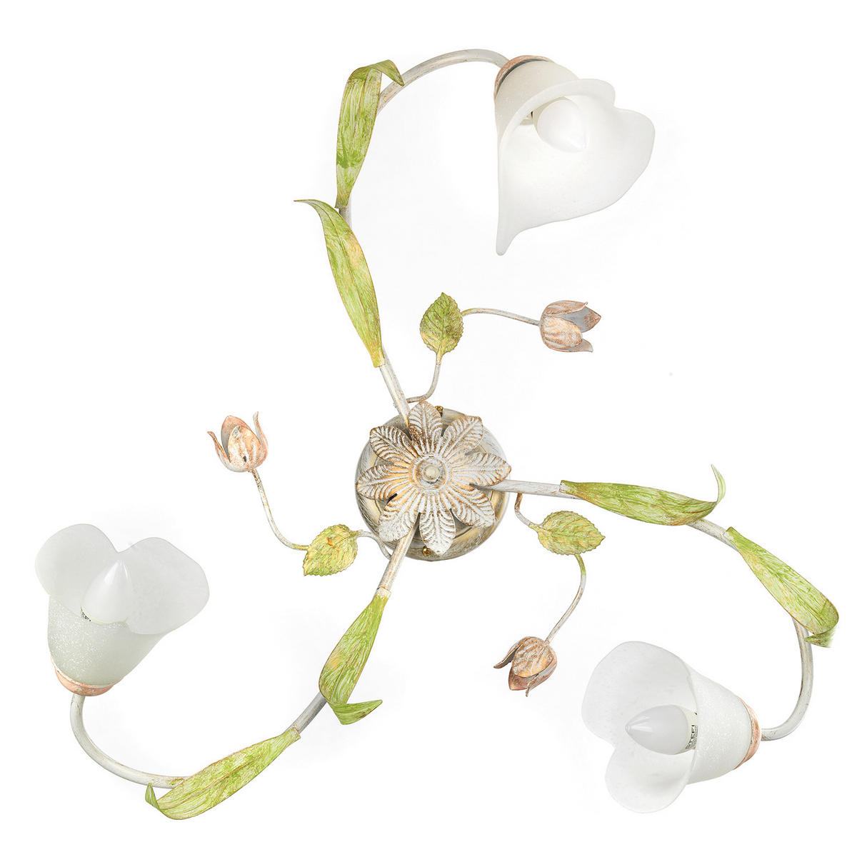 DECKENLEUCHTE 63/20 cm   - Pink/Weiß, KONVENTIONELL, Glas/Metall (63/20cm)