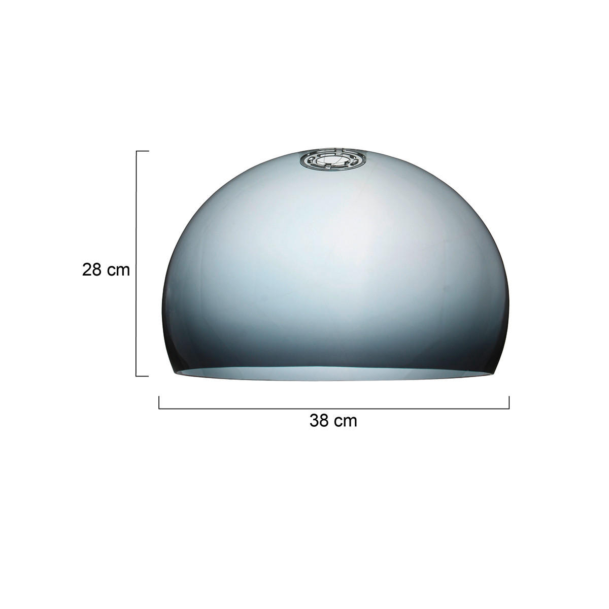 LEUCHTENSCHIRM 38/24 cm   - Transparent, Design, Kunststoff (38/24cm)