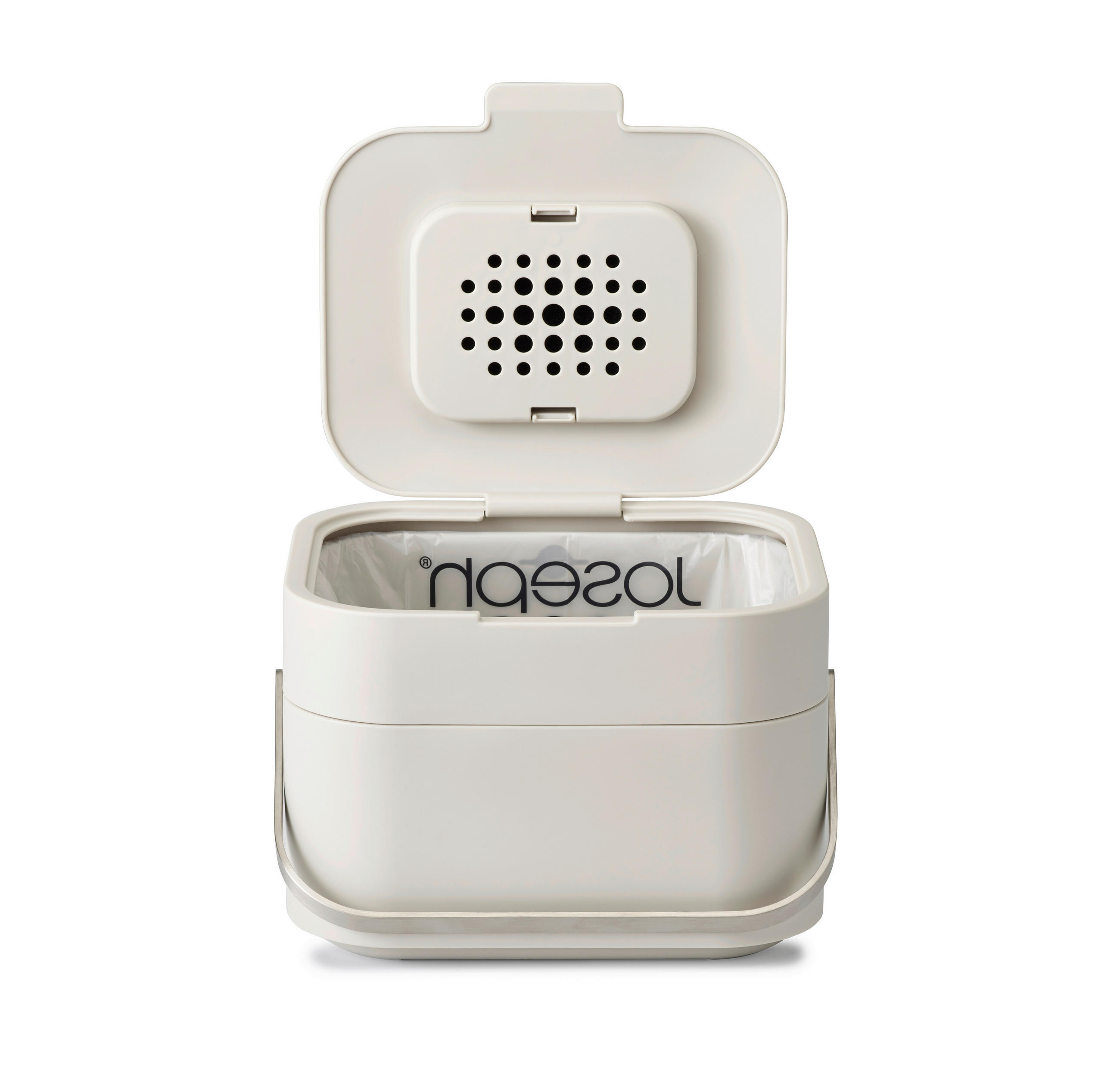 KOŠ S POKLOPCEM  4 l    - bež, Basics, plastika (23,5/19,7/16,1cm) - Joseph Joseph