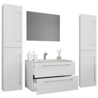 BADRUM 147 cm  - vit/grå, Modern, metall/trämaterial (147cm) - MID.YOU